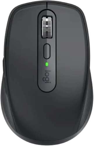 Мышь беспроводная Logitech MX Anywhere 3S BT, Bluetooth/Радио, оптическая, USB, USB-C, 8000dpi, графитовый [910-006929]